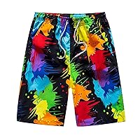 HAYKMTRU Mens Quick Dry Novelty Printed Swim Trunks Summer Hawaiian Vintage Swimming Short Beach Board Shorts Swimsuit Adult