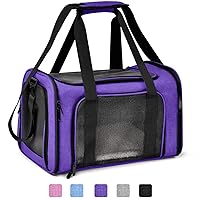 Henkelion Large Cat Carriers Dog Carrier Pet Carrier for Large Cats Dogs Puppies up to 25Lbs, Big Dog Carrier Soft Sided, Collapsible Travel Puppy Carrier - Large - Purple