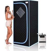 Steam Sauna Tent,Full Size Personal Home Sauna,Portable Sauna SPA 1,000watt Steam Generator with Protection,60 Minute Timer with Remote Control