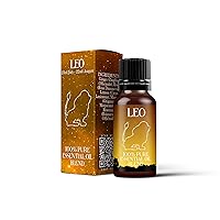 Mystix London | Leo Zodiac Sign - Astrology Essential Oil Blend 10ml - for Diffusers, Aromatherapy & Massage Blends | Perfect as a Gift | Vegan, GMO Free
