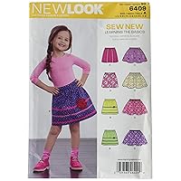 New Look Sewing Pattern UN6409A Autumn Collection Child's Pull-On Skirts Sewing Patterns, A (3-4-5-6-7-8)