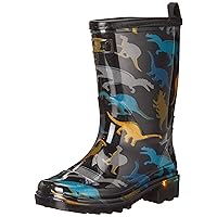Western Chief Unisex-Child Warm Lined PVC Lighted Rain Boot