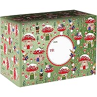 Jillson Roberts Medium Christmas Mailing Gift Boxes, Gnomes (24 Count)