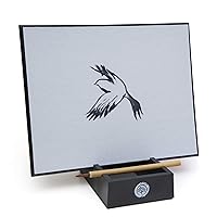 Zen Satori Board, Large - Paint with Water, Meditation & Mindfulness Practice, Includes (3) Water Brushes, Painting & Art Supplies, Inkless Drawing Board, Ideal Relaxation Gifts for Adults