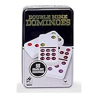 Double 9 Color Dot Dominoes in Collectors Tin (styles will vary)