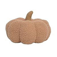 Pearhead Sherpa Pumpkin, Modern Fall Home, Thanksgiving and Halloween Holiday Decor Plush Pumkin, 9