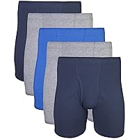 Gildan Mens Underwear Covered Waistband Boxer Briefs, Multipack