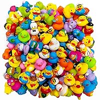 Arttyma Rubber Ducks in Bulk,Assortment Duckies for Jeep Ducking Floater Duck Bath Toys Party Favors (100-Pack)