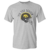 NCAA Tis The Season Football Helmet, Team Color T Shirt, College, University