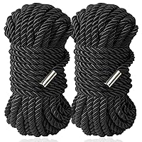 jijAcraft 1/4 inch Cotton Rope, 65 ft Natural White Rope, Soft