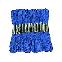 12 Skeins Embroidery Floss Blue Color, Friendship Bracelet String Cross Stitch Embroidery Thread Floss Bracelet Making Yarn, Craft Floss（Blue）