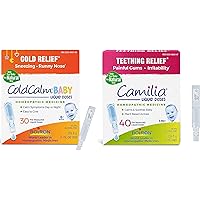 Boiron Camilia Liquid Drops 40 Count and ColdCalm Baby 30 Doses - Bundle Pack