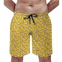 Hot Dogs Fast Food Men's Swim Trunks Quick Dry Board Shorts Beach Shorts Bathing Suits with Mesh Lining