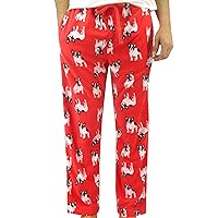 Men's Soft Warm Fleece Animal Novelty Print Pajama Bottom Pants