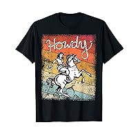 Vintage Howdy Cowgirl Shirt for Women Western Riding Horse T-Shirt