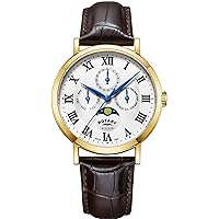 Rotary Mens Windsor Moonphase Leather Strap GS05328/01