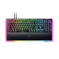 Razer BlackWidow V4 Pro Wired Mechanical Gaming Keyboard: Yellow Switches - Linear & Silent - Doubleshot ABS Keycaps - Command Dial - Programmable Macros - Chroma RGB - Magnetic Wrist Rest