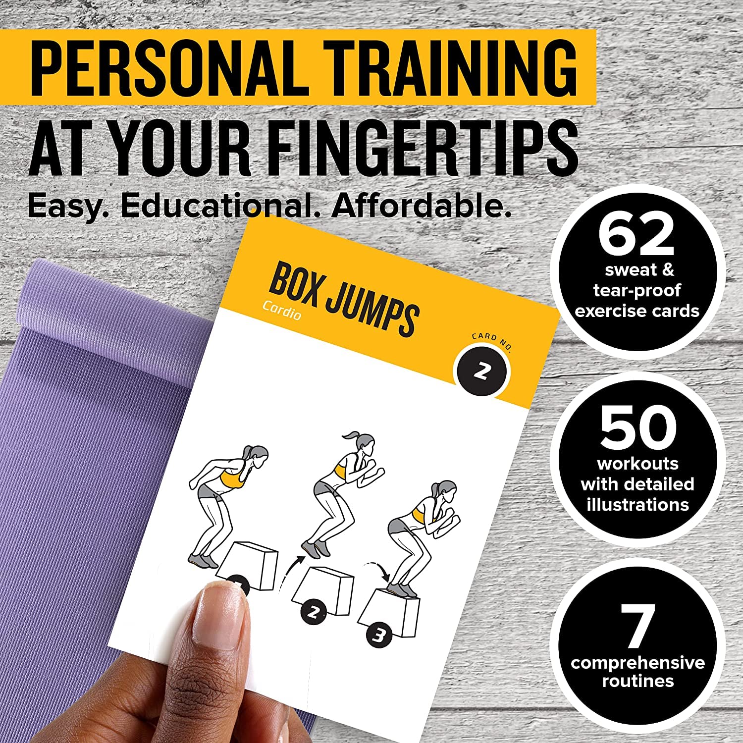 NewMe Fitness Workout Cards - Instructional Fitness Deck for Women & Men, Beginner Fitness Guide to Training Exercises at Home or Gym