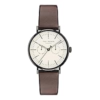 Ted Baker Phylipa Gents Brown Eco Genuine Leather Strap Watch (Model: BKPPGS4029I)