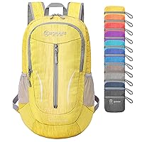 ZOMAKE 25L Ultra Lightweight Packable Backpack - Foldable Hiking Backpacks Water Resistant Small Folding Daypack for Travel(Yellow)