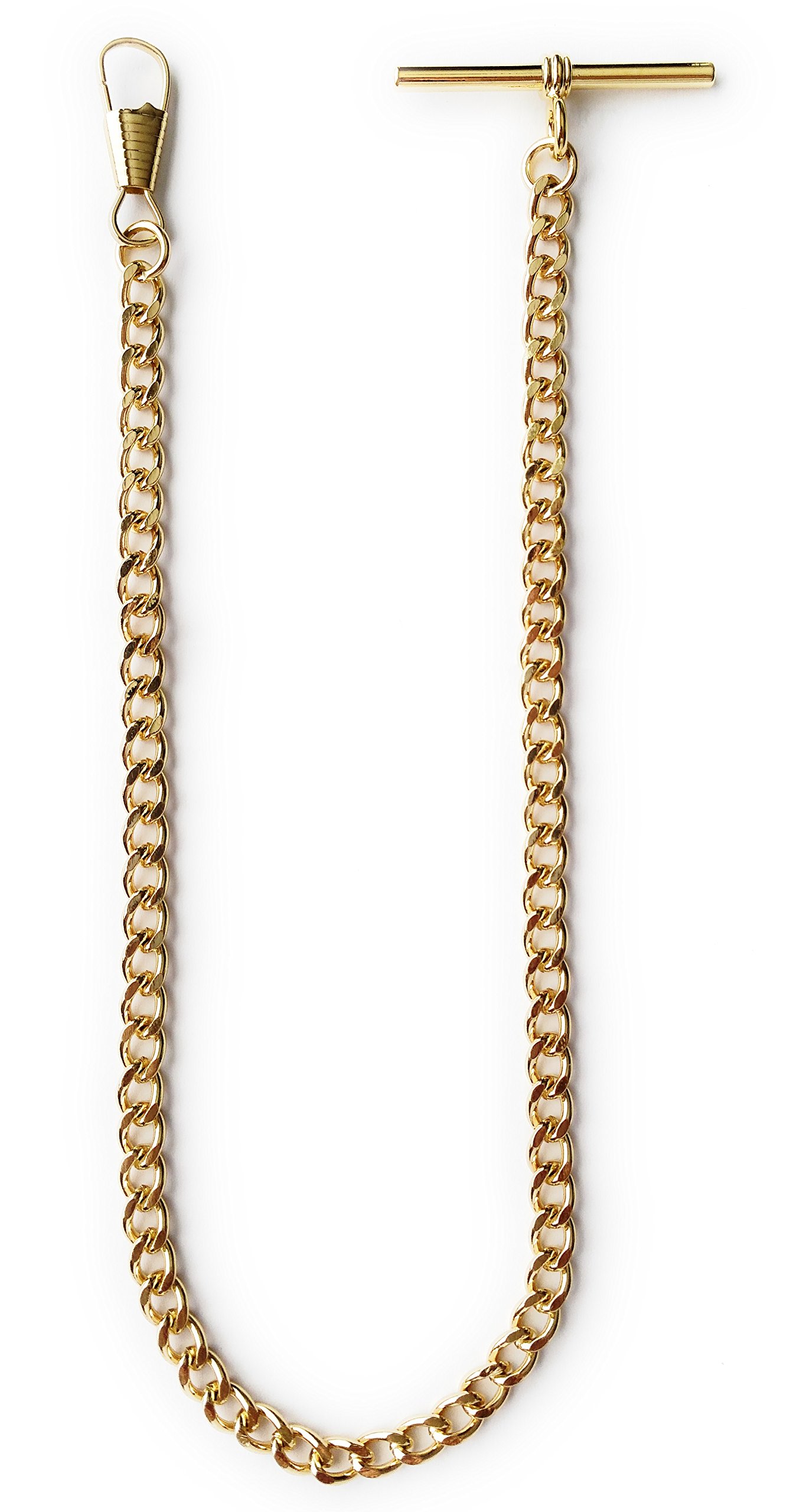 Desperado Gold Albert Vest Pocket Watch Chain with T bar 3910-G