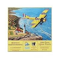 SUNSOUT INC - Bennett's Barnstorming - 500 pc Jigsaw Puzzle by Artist: Mike Bennett - Finished Size 18