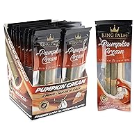 King Palm Flavors Mini Size Cones - 20 Pack, Display - Terpene Infused - Squeeze & Pop Pre Rolls - Organic Flavored Pre Rolled Cones - King Palm Flavors Rolls (Pumpkin Cream)