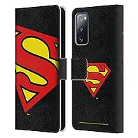 Head Case Designs Officially Licensed Superman DC Comics Oversized Logos Leather Book Wallet Case Cover Compatible with Samsung Galaxy S20 FE / 5G