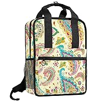 Travel Backpack for Men,Backpack for Women,Cashew Flower Abstract Paisley,Backpack