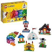 Classic Bricks and Houses 11008 Kids’ Building Toy Starter Set with Fun Builds to Stimulate Young Minds (270 Pieces)
