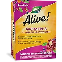 Nature's Way Alive! Women’s Complete Multivitamin, Supports Energy Metabolism and Hair, Skin & Nails*, B-Vitamins, 50 Tablets (Packaging May Vary)