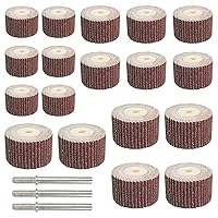 Pack of 18 Flap Grinders Lamellar Grinder for Drill, 80-120-180 Grit Grinding Attachment for Cordless Screwdriver, Sharpening Stone Ball Head Sander with 3 x 5.2 mm Connecting Rod, for Rust Removal,