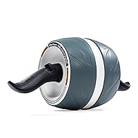 Perfect Fitness Ab Carver Roller for Core Workouts, White and Gray