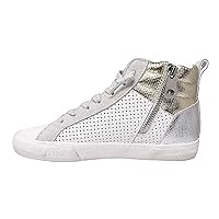 VINTAGE HAVANA Womens Lester Star Perforated High Sneakers Shoes Casual - Grey