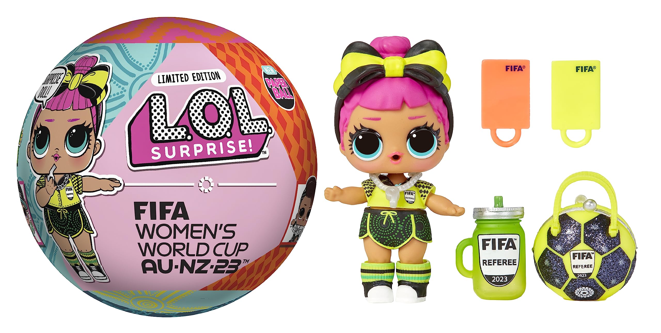 LOL Surprise X FIFA Women's World Cup Australia & New Zealand 2023 Dolls with 7 Surprises, Accessories, Limited Edition Dolls, Collectible Dolls, Soccer- Themed Dolls- Great Gift for Girls Age 4+