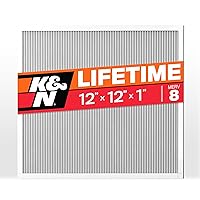 K&N 12X12X1 HVAC Furnace Air Filter, Lasts a Lifetime, Washable, Merv 8, the Last HVAC Filter You Will Ever Buy, Breathe Safely at Home or in the Office, HVC-8-11212