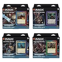 Magic: The Gathering Universes Beyond Warhammer 40,000 Commander Deck Bundle – Includes 1 The Ruinous Powers, 1 Necron Dynasties, 1 Forces of the Imperium, and 1 Tyranid Swarm