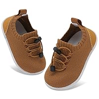 FEETCITY Baby Shoes Boys Girls First Walking Shoes Infant Sneakers Crib Shoes Breathable Lightweight Slip On Shoes