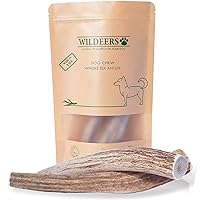 Elk Antlers for Dogs Large, 2-Pack, Whole Antler Dog Chews - Mind Stimulating, Naturally Shed, Grade A, 7-9 inch, Long Lasting Bone for Aggressive Chewers