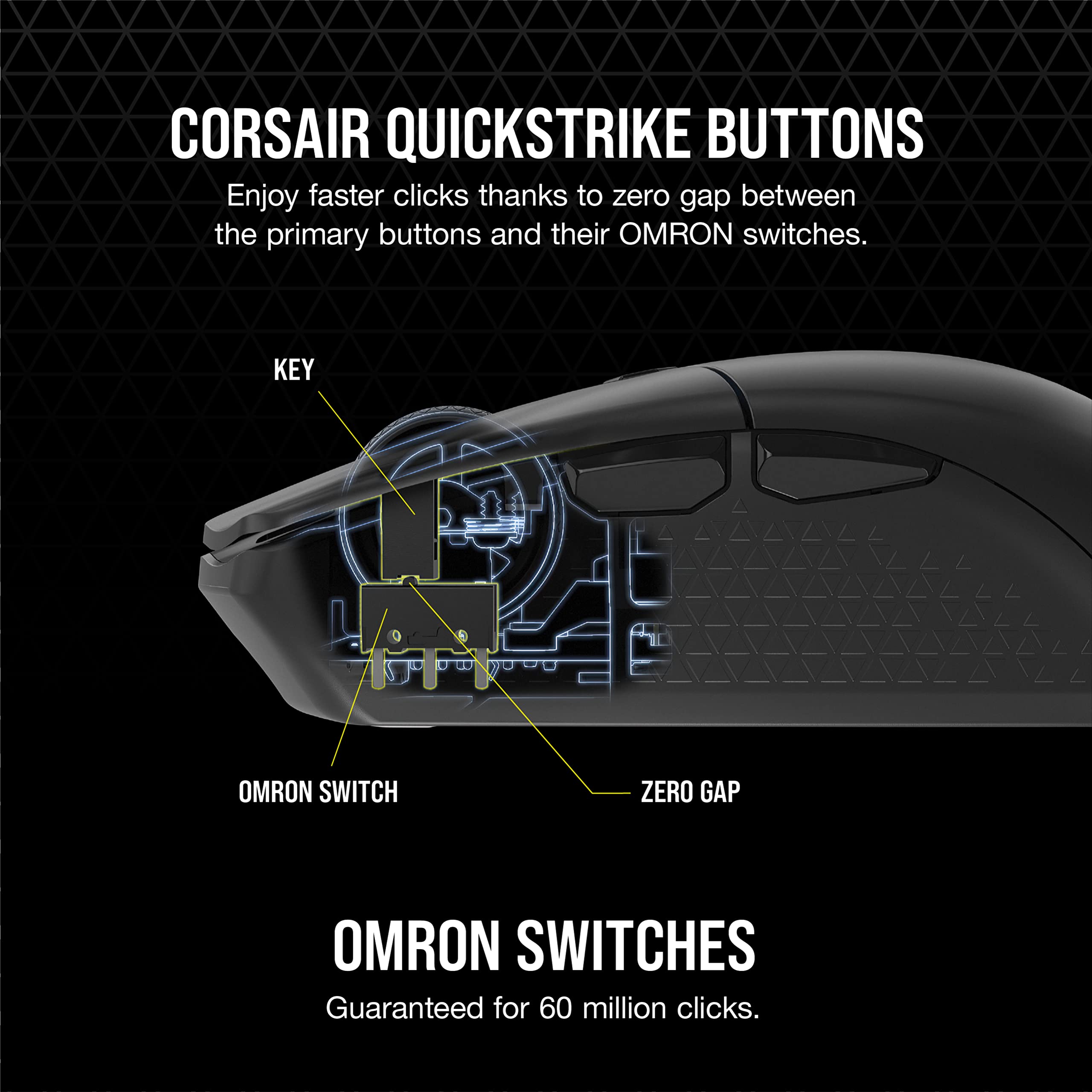 Corsair KATAR Elite Wireless Gaming Mouse - Ultra Lightweight, Marksman 26,000 DPI Optical Sensor, Sub-1ms Slipstream Wireless Connection, Up to 110 Hours of Rechargeable Battery Life - Black