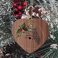 Floral States Home is Where The Heart is Housewarming Gift New Home Gift Hanging Keepsake Wreaths for Home Party Commemorative Pendants for Friends 3 Inches Double Sided Print Ceramic Ornament.