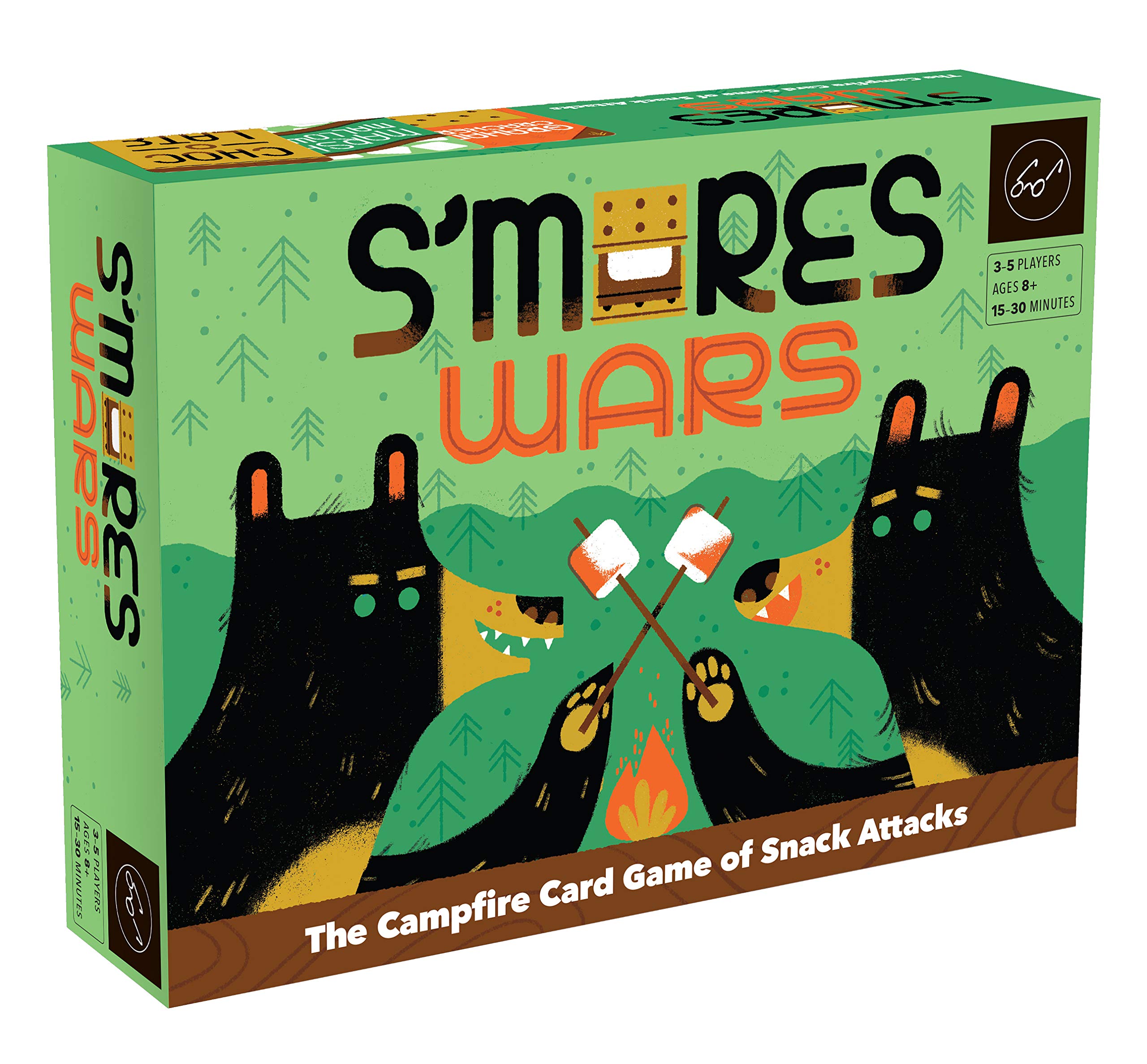 Chronicle Books S’Mores Wars: The Campfire Card Game of Snack Attacks (Competitive Card-Drafting Marshmallow Game for The Whole Family, Fast & Fun Food-Themed Card Game),Multicolor