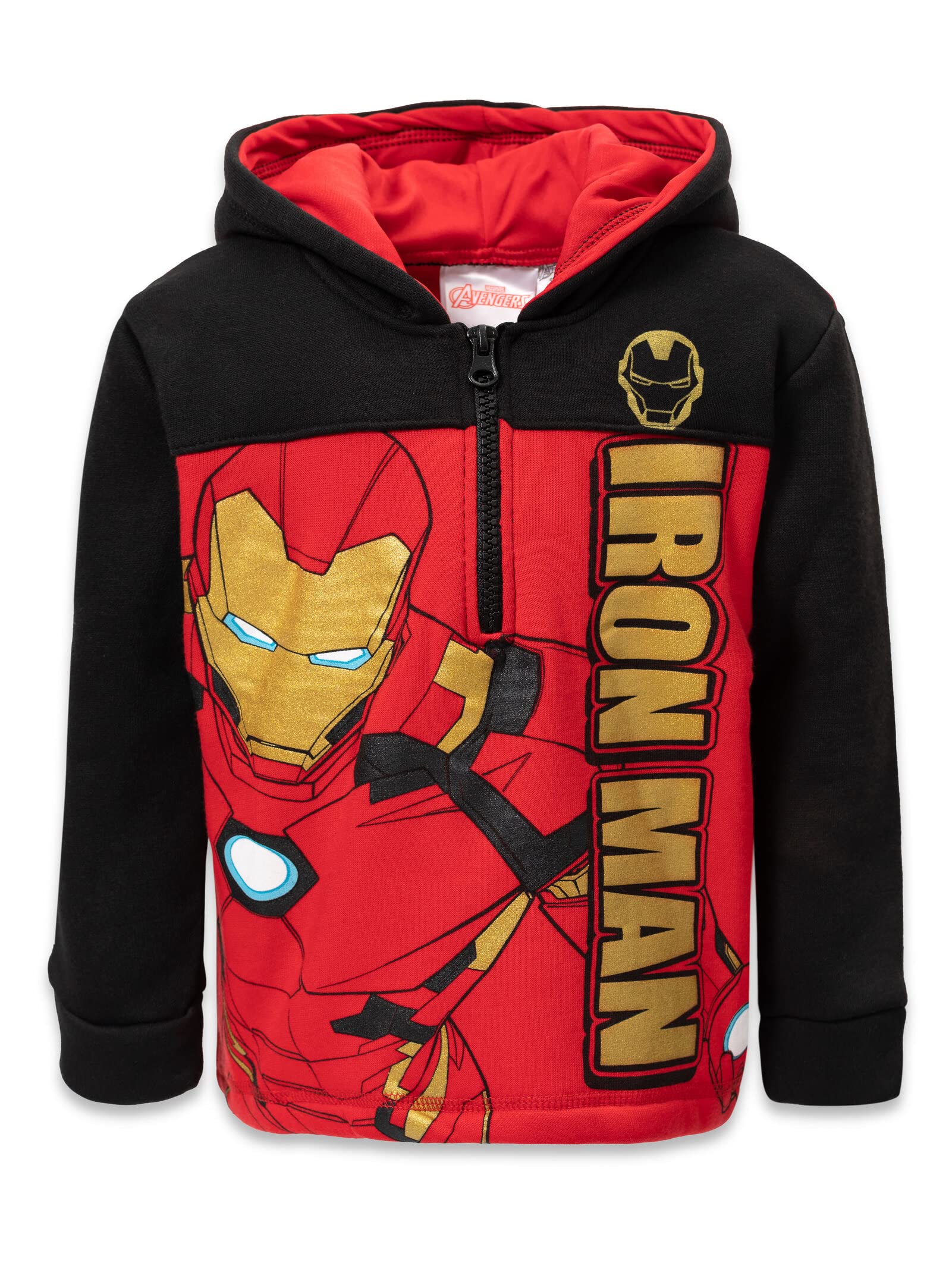 Marvel Spider-Man Spider-Verse Avengers Hulk Black Panther Miles Morales Fleece Half Zip Hoodie Toddler to Big Kid