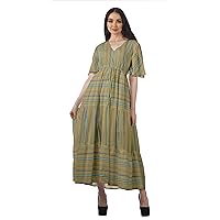 Cotton Slub Casual Printed Summer Outfit Womens Cocktail Dresses