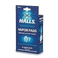 Crane Halls Scented Vapor Pads for Humidifier and Steam Inhaler, Mentho-Lyptus, 12 Count