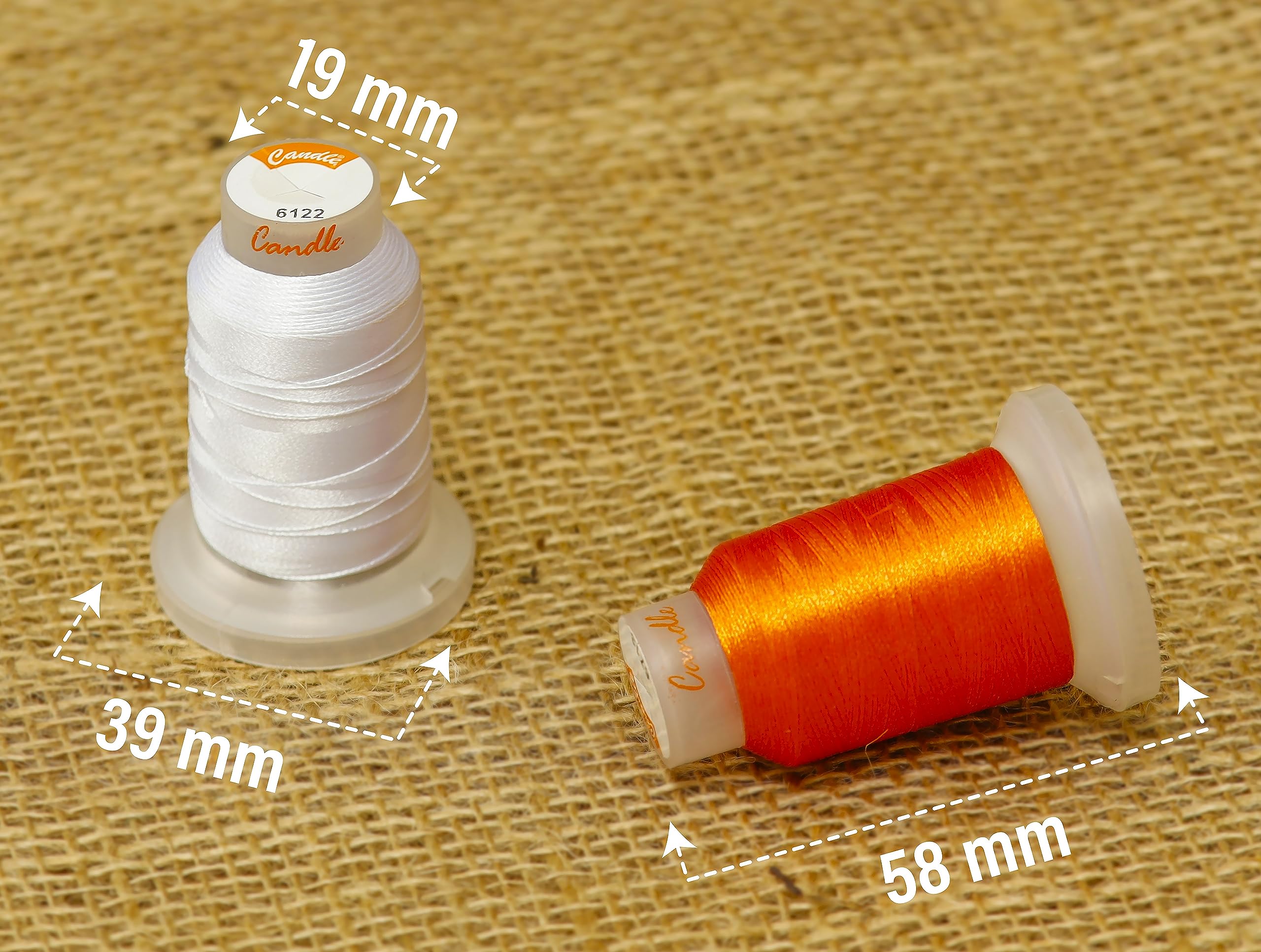 Candle 63 Colors Embroidery Machine Thread - Kit of Polyester Thread Spools 500M (550 Yards) for Home Users