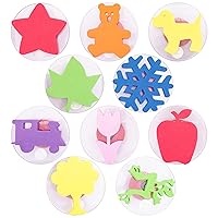 READY 2 LEARN Giant Stampers - Imaginative Play - Set 2 - Set of 10 - Easy to Hold Foam Stamps for Kids - Arts and Crafts Stamps for Displays, Posters, Signs and DIY Projects