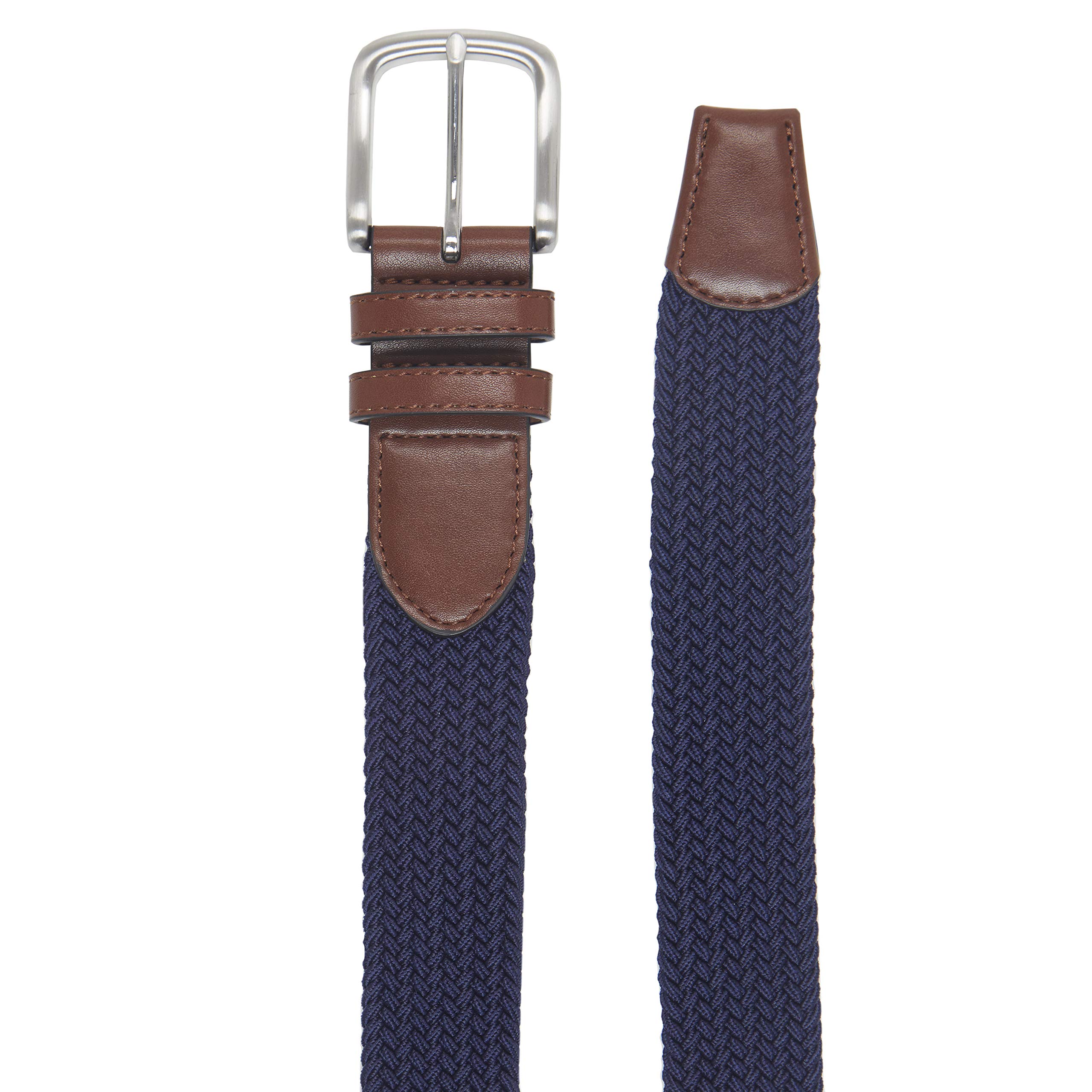 Amazon Essentials Men's Stretch Woven Braid Belt