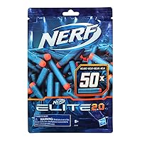 NERF Elite 2.0 50-Dart Refill Pack, 50 Foam Darts Compatible With All Official Nerf Blasters That Use Elite Darts