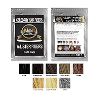 Hair Building Fibers- A-Lister REFILL Pak for Toppik, Nanogen, Xfusion, any Brand (100g, Medium Brown)